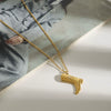 Jewelry Stainless Steel Titanium Steel Fivepointed Star Geometric Pattern Boots Pendant Figaro Chain Necklace With Electroplating