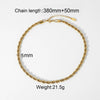 Jewelry Stainless Steel Titanium Steel Freshwater Pearl Geometric Style Electroplating Necklace For Women