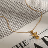 Jewelry Stainless Steel Titanium Steel Geometric Angel Pendant Necklace Electroplating For Women