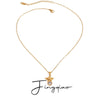 Jewelry Stainless Steel Titanium Steel Geometric Angel Pendant Necklace Electroplating For Women