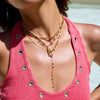 Jewelry Stainless Steel Titanium Steel Geometric Fish Pendant Rice Bead Necklace Electroplating Animal Original Design Women's