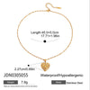 Jewelry Stainless Steel Titanium Steel Geometric Heart Old Style Electroplated Necklace
