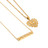 Jewelry Stainless Steel Titanium Steel Geometric Heart Old Style Electroplated Necklace