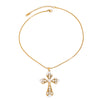 Jewelry Stainless Steel Titanium Steel Geometric Hollow Love Cross Pendant Electroplating Style