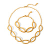 Jewelry Stainless Steel Titanium Steel Geometric Oval Electroplating Necklace Bracelet