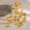 Jewelry Stainless Steel Titanium Steel Geometric Plants And Flowers Electroplating Style