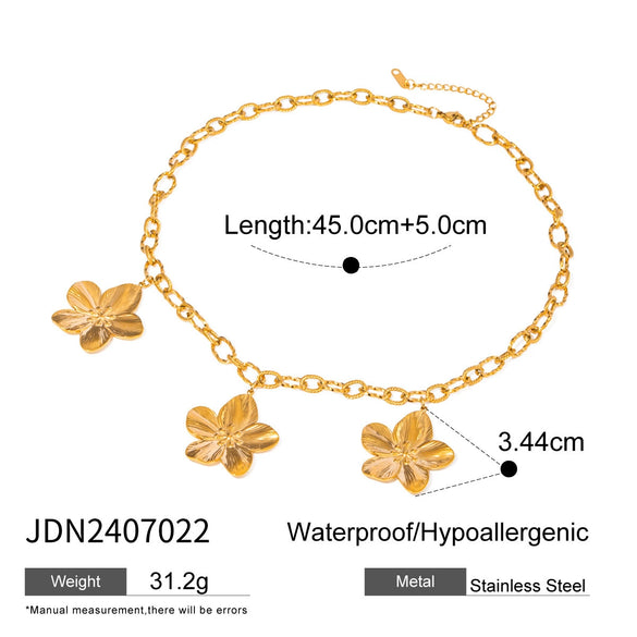 Jewelry Stainless Steel Titanium Steel Geometric Plants And Flowers Electroplating Style