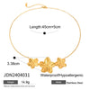 Jewelry Stainless Steel Titanium Steel Geometric Plants And Flowers Electroplating Style
