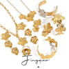 Jewelry Stainless Steel Titanium Steel Geometric Plants And Flowers Electroplating Style