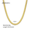 Jewelry Stainless Steel Titanium Steel Geometric Style Electroplated Snake Bone Chain Necklace For Women