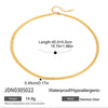 Jewelry Stainless Steel Titanium Steel Geometric Style Electroplated Snake Bone Chain Necklace For Women