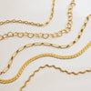 Jewelry Stainless Steel Titanium Steel Geometric Style Electroplated Snake Bone Chain Necklace For Women