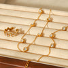 Jewelry Stainless Steel Titanium Steel Inlaid Zircon Geometric Style O Word Chain Necklace And Hand Jewelry