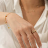 Jewelry Stainless Steel Titanium Steel Inlaid Zircon Geometric Style O Word Chain Necklace And Hand Jewelry