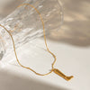 Jewelry Stainless Steel Titanium Steel Ins Style Boots Pendant Necklace With Electroplating