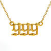 Jewelry Stainless Steel Titanium Steel 18K Electroplating Versatile Letters Numbers Text Pendant Necklace