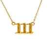 Jewelry Stainless Steel Titanium Steel 18K Electroplating Versatile Letters Numbers Text Pendant Necklace