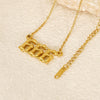 Jewelry Stainless Steel Titanium Steel 18K Electroplating Versatile Letters Numbers Text Pendant Necklace