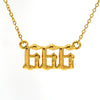 Jewelry Stainless Steel Titanium Steel 18K Electroplating Versatile Letters Numbers Text Pendant Necklace
