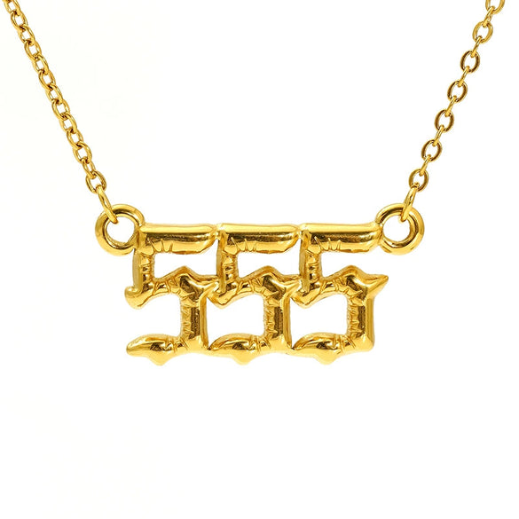 Jewelry Stainless Steel Titanium Steel 18K Electroplating Versatile Letters Numbers Text Pendant Necklace