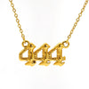 Jewelry Stainless Steel Titanium Steel 18K Electroplating Versatile Letters Numbers Text Pendant Necklace