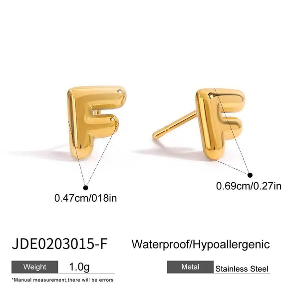Jewelry Stainless Steel Titanium Steel Letter Electroplated Earrings Necklaces Hand Accessories