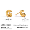 Jewelry Stainless Steel Titanium Steel Letter Electroplated Earrings Necklaces Hand Accessories