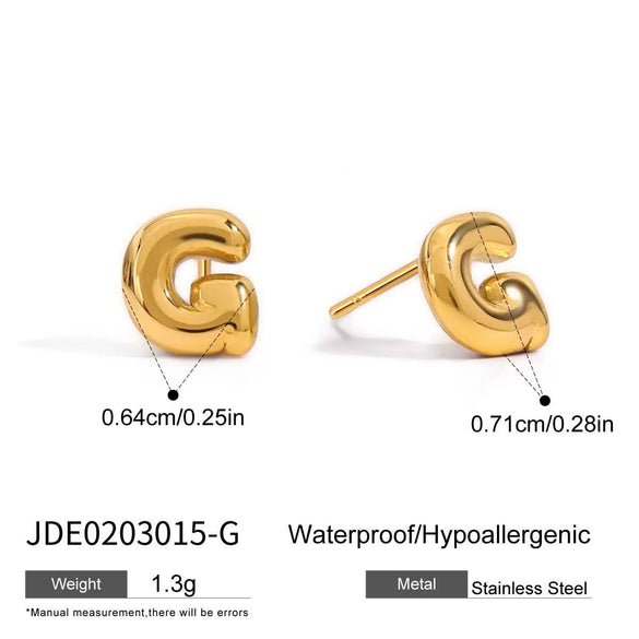 Jewelry Stainless Steel Titanium Steel Letter Electroplated Earrings Necklaces Hand Accessories