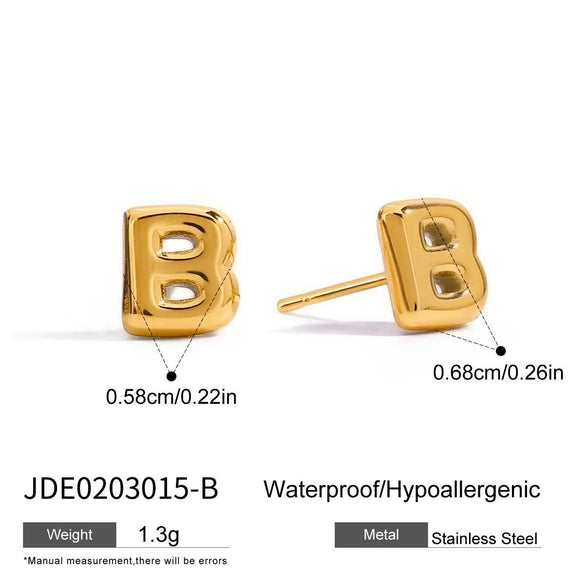 Jewelry Stainless Steel Titanium Steel Letter Electroplated Earrings Necklaces Hand Accessories