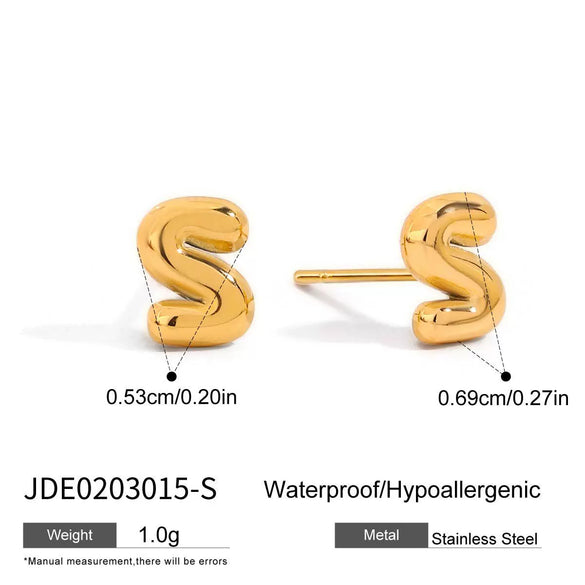 Jewelry Stainless Steel Titanium Steel Letter Electroplated Earrings Necklaces Hand Accessories
