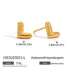 Jewelry Stainless Steel Titanium Steel Letter Electroplated Earrings Necklaces Hand Accessories