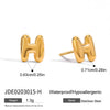 Jewelry Stainless Steel Titanium Steel Letter Electroplated Earrings Necklaces Hand Accessories