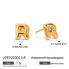 Jewelry Stainless Steel Titanium Steel Letter Electroplated Earrings Necklaces Hand Accessories