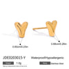 Jewelry Stainless Steel Titanium Steel Letter Electroplated Earrings Necklaces Hand Accessories