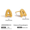 Jewelry Stainless Steel Titanium Steel Letter Electroplated Earrings Necklaces Hand Accessories