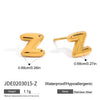 Jewelry Stainless Steel Titanium Steel Letter Electroplated Earrings Necklaces Hand Accessories