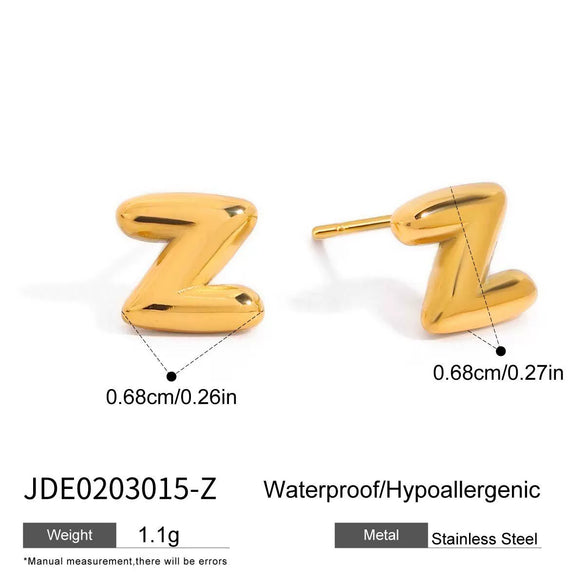 Jewelry Stainless Steel Titanium Steel Letter Electroplated Earrings Necklaces Hand Accessories