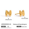Jewelry Stainless Steel Titanium Steel Letter Electroplated Earrings Necklaces Hand Accessories