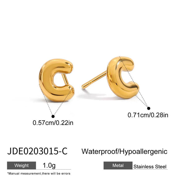 Jewelry Stainless Steel Titanium Steel Letter Electroplated Earrings Necklaces Hand Accessories