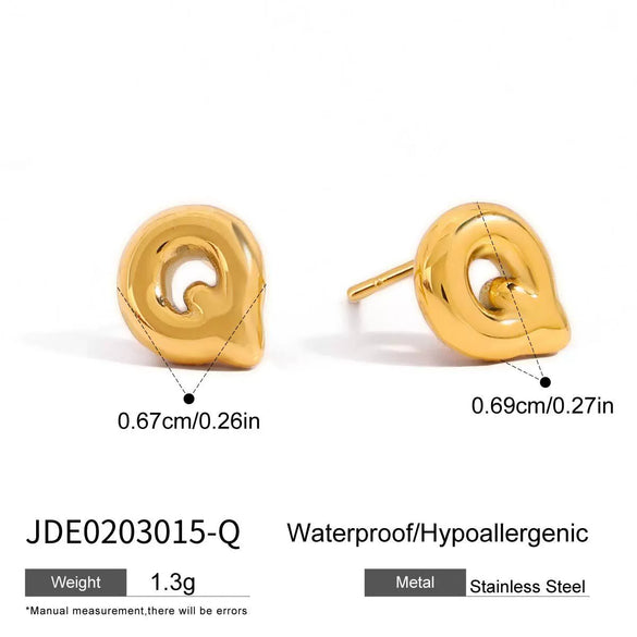 Jewelry Stainless Steel Titanium Steel Letter Electroplated Earrings Necklaces Hand Accessories