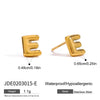 Jewelry Stainless Steel Titanium Steel Letter Electroplated Earrings Necklaces Hand Accessories