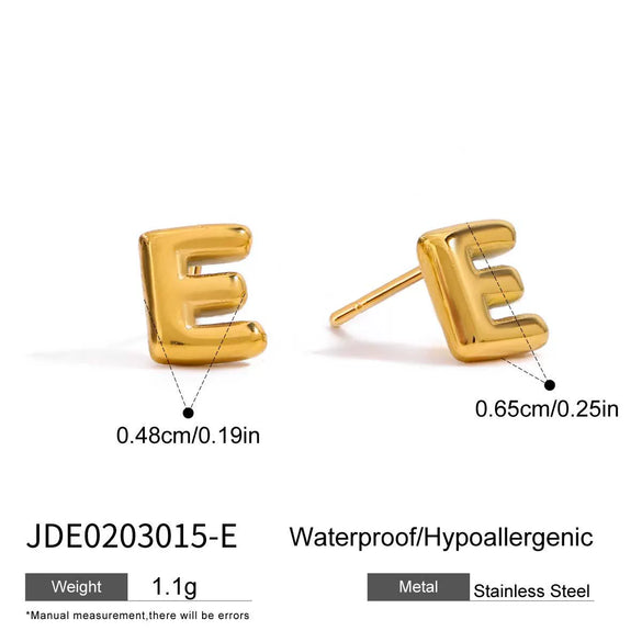 Jewelry Stainless Steel Titanium Steel Letter Electroplated Earrings Necklaces Hand Accessories