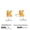 Jewelry Stainless Steel Titanium Steel Letter Electroplated Earrings Necklaces Hand Accessories