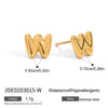 Jewelry Stainless Steel Titanium Steel Letter Electroplated Earrings Necklaces Hand Accessories
