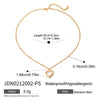 Jewelry Stainless Steel Titanium Steel Love Pendant Necklace Gold And Silver Color Matching Electroplating