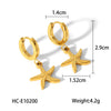 Jewelry Stainless Steel Titanium Steel Marine Life Starfish Electroplating Earrings Necklace Bracelet Ring