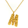 Jewelry Stainless Steel Titanium Steel Pendant Necklace With Embossed Pleated Design Inlaid With Gold And Letters Numbers Text For Women