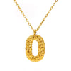 Jewelry Stainless Steel Titanium Steel Pendant Necklace With Embossed Pleated Design Inlaid With Gold And Letters Numbers Text For Women
