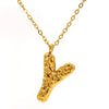 Jewelry Stainless Steel Titanium Steel Pendant Necklace With Embossed Pleated Design Inlaid With Gold And Letters Numbers Text For Women