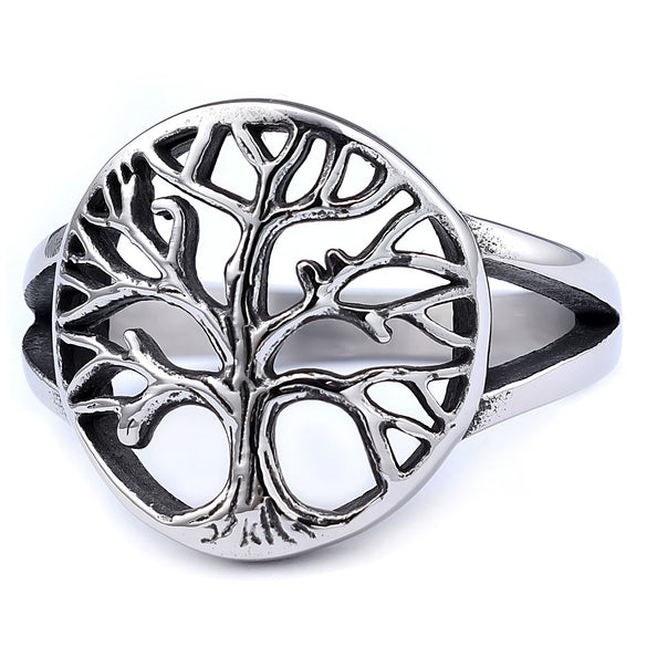 Jewelry Stainless Steel Tree Of Life Polish Unisex